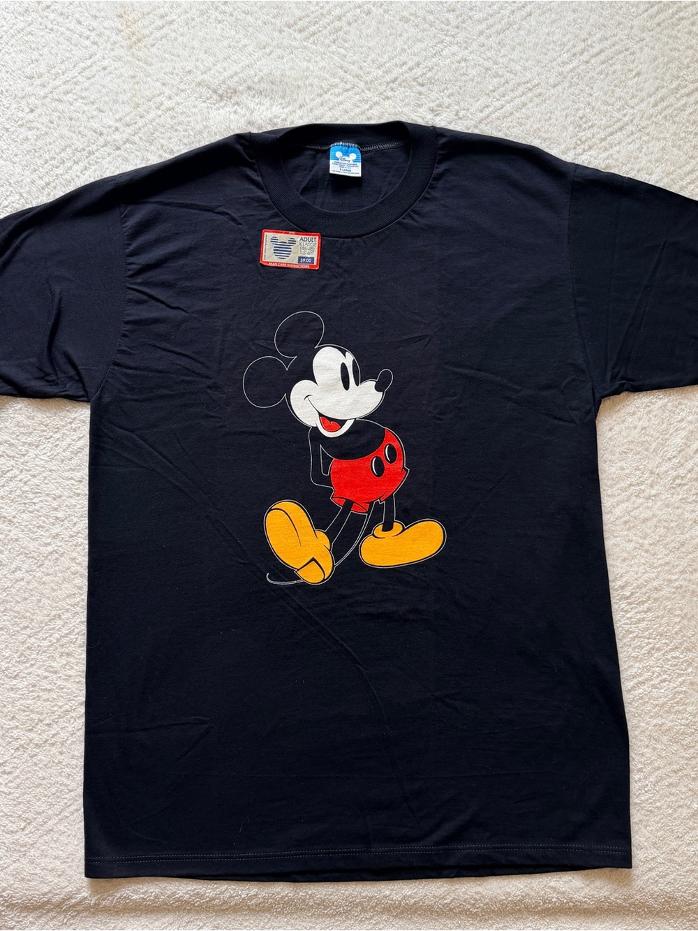 Vintage 1980s Disney Mickey Mouse T-Shirt XL Made in USA Original $9 Sticker